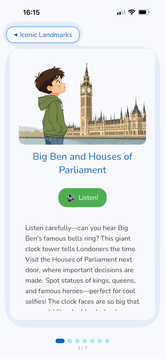 带插图和音频的指南页面