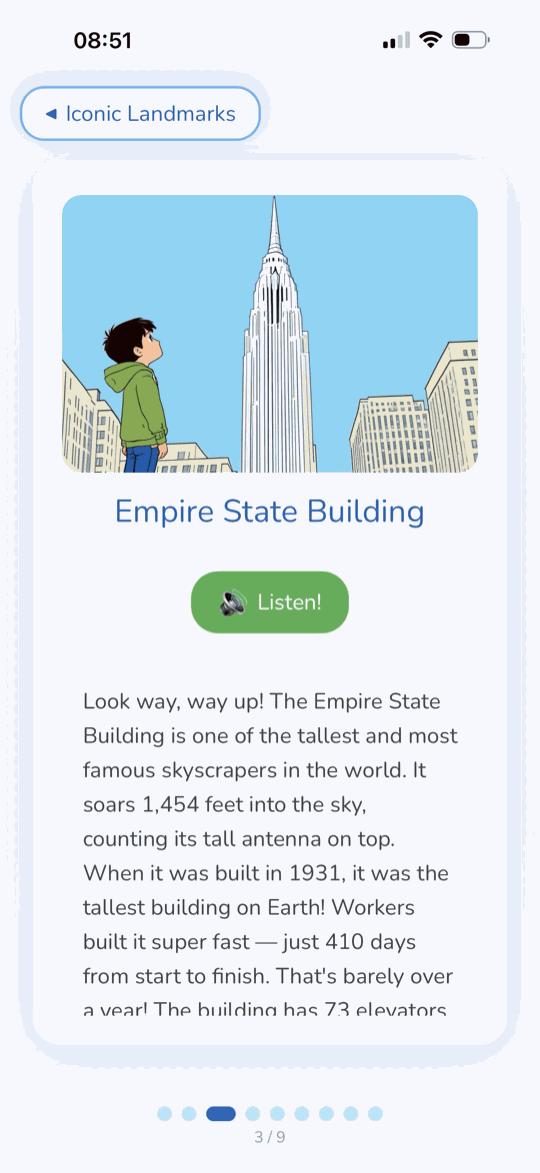 带插图和音频的指南页面