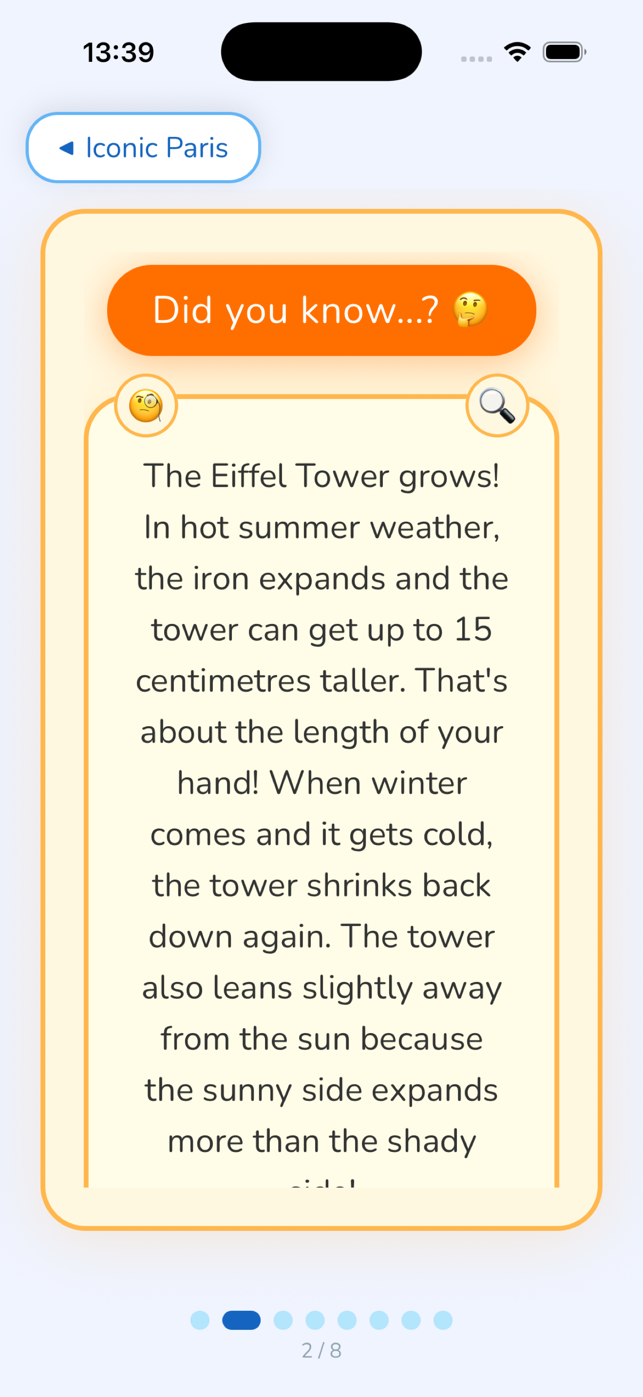 Did you know? curiosity card