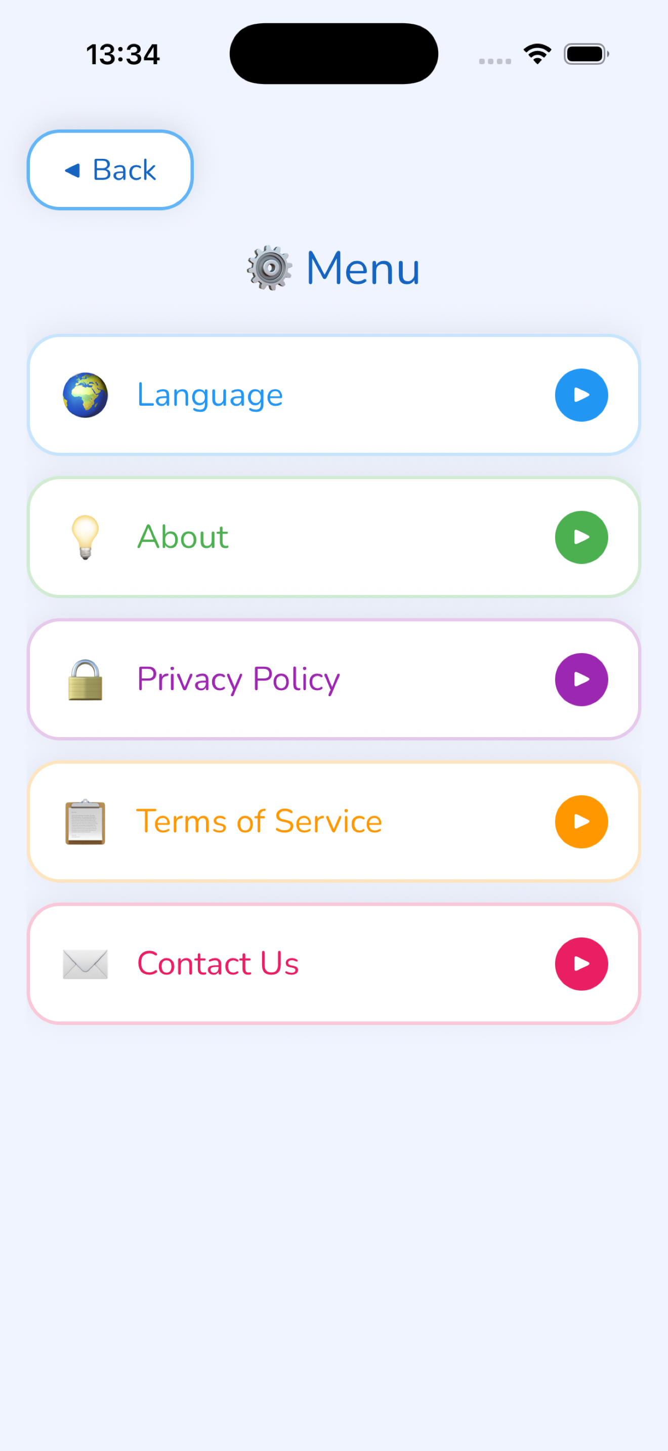 App menu